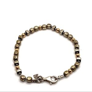 SILPADA  Bracelet Jewelry Retired Sterling Silver 14K Gold Filled Bead Bracelet